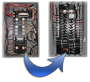 panel upgrade before and after