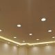 Recessed lighting installed in room